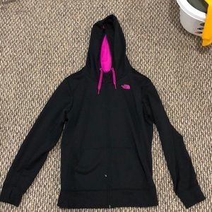 North face Black and Pink Zip Up